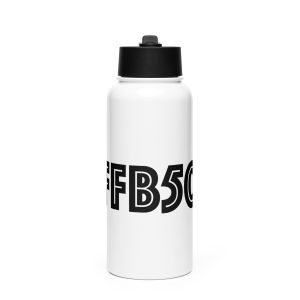 Stainless steel water bottle with a straw lid